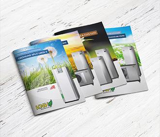 Printdesign Verkaufsbroschüren für KNV Energietechnik